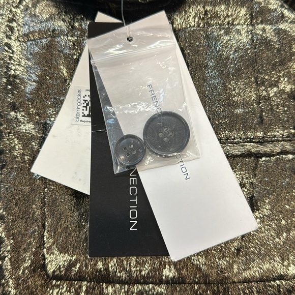 French Connection NWT Alara Molten Metallic Suit Jacket Blazer - Picture 9 of 10